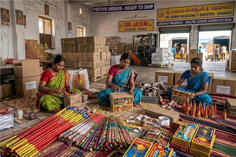 Online order dispatch to Andhra Pradesh — boxed and ready to ship